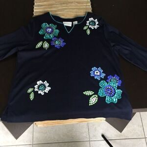 NWT Alfred Dunner 3/4 sleeve tunic size L